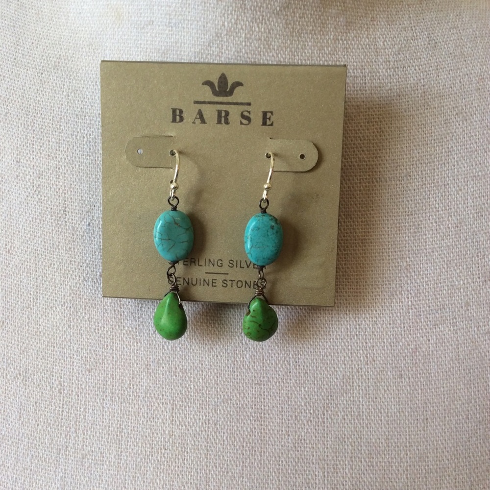 Barse NWT Sterling Silver Genuine Stones Earrings - Picture 1 of 4